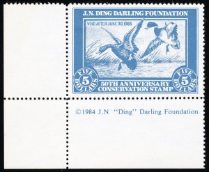 US Stamps # RW1 MNH Duck JN Ding Darling Foundation 50Th Anniversary $5