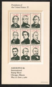 US Mint Sheet. Scott # 2217, MNH, Face = $ 1.98. Lot 230742 -18