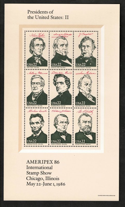 US Mint Sheet. Scott # 2217, MNH, Face = $ 1.98. Lot 230742 -18