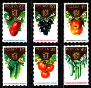 Poland #2049-56 ~ Short Set 6 of 8 ~ Horticulture, Veggies ~ Ucto, NH (1974)