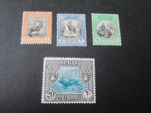 Sudan 1951 Sc 98,99,101,113 MH