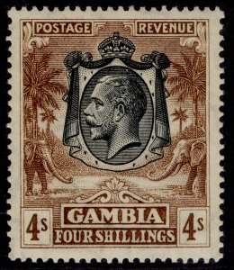 GAMBIA GV SG140, 4s brown, VLH MINT. Cat £42.