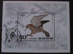 ​KOREA-1992-SC#3061 LOVELY BIRD OF PREY-CTO SHEET VF CTO S/S FANCY CANCEL