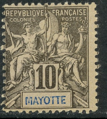 MAYOTTE 1892-1907 10c Navigation and Commerce Issue Sc 5 MH