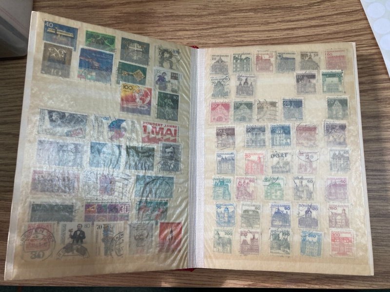 GERMANY 350+ DIFFERENT POSTALLY USED STAMPS MOST WEST ON STOCK PAGES A710