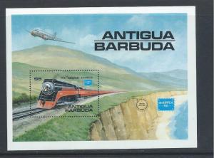 Antigua MNH 938 Trains s/s, 2018 CV $8.00