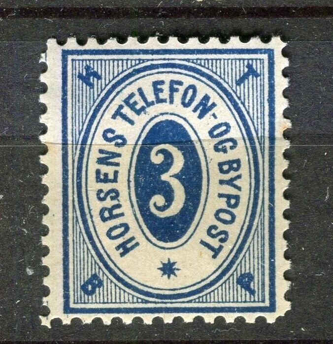 DENMARK; HORSENS BYPOST Local Telefon issue 1886 Mint hinged 3ore. value