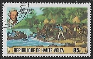 Upper Volta # 475 - James Cook on Hawaian Beach - unused CTO....{KlZw15}