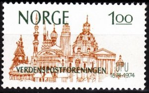 NORWAY 1974 UPU - 100. Architecture. Short, MNH