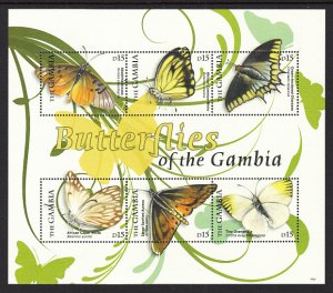 Gambia 3225 Butterflies Souvenir Sheet MNH VF