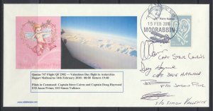 Aviation –  747 flight to Antarctica 2010 Valentines Day see scans 