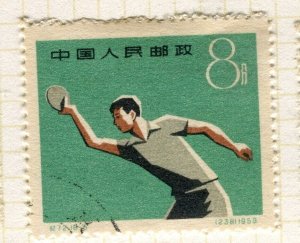 CHINA; PRC 1959 early National Games issue fine used 8f. value