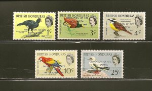 British Honduras SC#195-199 Set of 5 New Capital 1965 Issue Mint Never Hinged