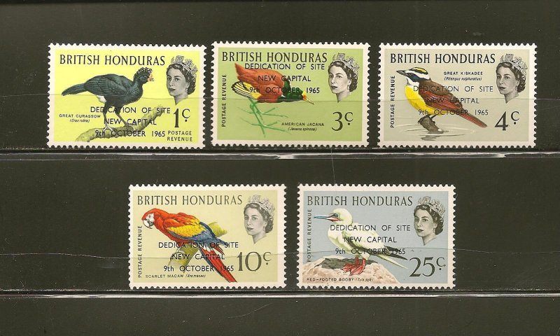 British Honduras SC#195-199 Set of 5 New Capital 1965 Issue Mint Never Hinged