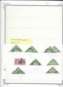 Liberia Triangle Stamps - Unrecorded Perfs Used  - CAT VALUE $???