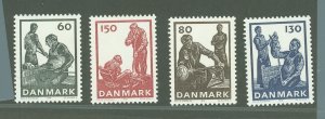 Denmark #593-596  Single (Complete Set)