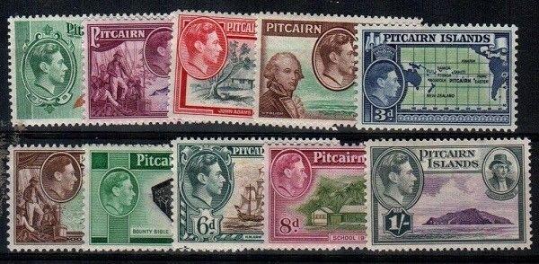 Pitcairn Islands Scott 1-8 Mint hinged (Catalog Value $62.80)