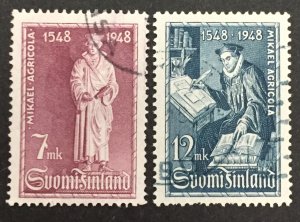 Finland 1948 #276-7, Finnish Translation of New Testament, Used.