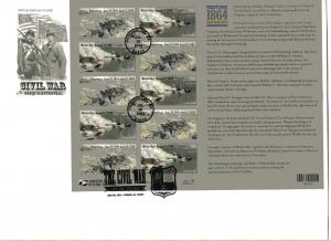 4910-11 The Civil War: 1864  pane of 10 Mobile, AL  pictorial, ArtCraft  FDC