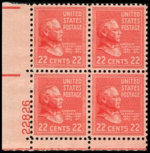 US #827 CLEVELAND MNH LL PLATE BLOCK #22826