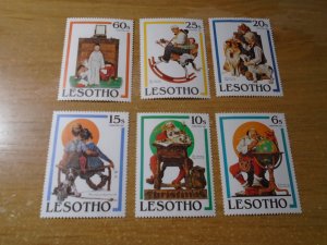 Lesotho  #  344-49   MNH  Norman Rockwell