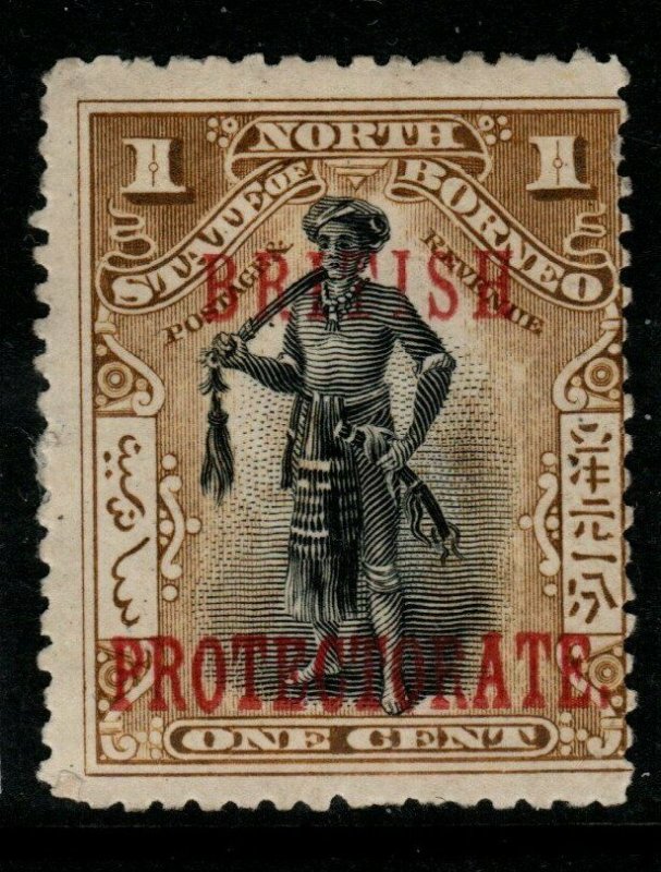 NORTH BORNEO SG127 1901 1c BLACK & BISTRE-BROWN p13½x14 MTD MINT