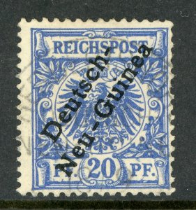 Germany 1897 New Guinea 20pf Ultra First Issue Scott #4 VFU E309