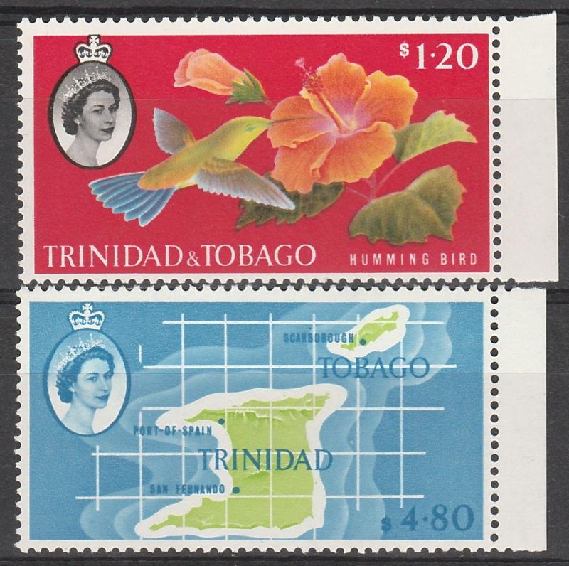 TRINIDAD & TOBAGO 1960 QEII $1.20 & $4.80 MNH ** TOP 2 VALUES