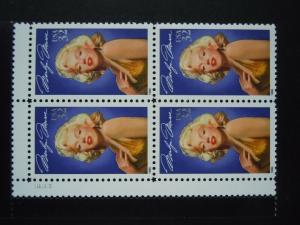 #2967 32c Marilyn Monroe Plate Block MNH OG VF #2