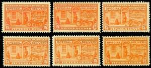 E13, Mint 13c VF LH Group of six stamps Cat $240.00 - LOW PRICE! - Stuart Katz