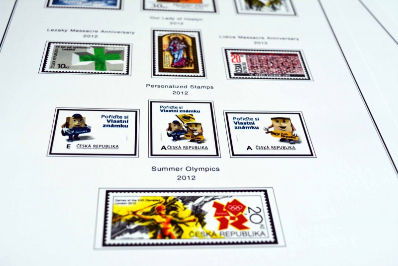 COLOR PRINTED CZECH REPUBLIC 2011-2020 STAMP ALBUM PAGES (70 illustrated pages)