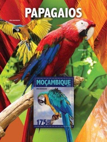 Z08 MOZ16129b MOZAMBIQUE 2016 Parrots MNH