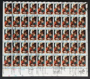 U.S. Used #1414a 6c Christmas Nativity. Sheet of 50. Scarce!