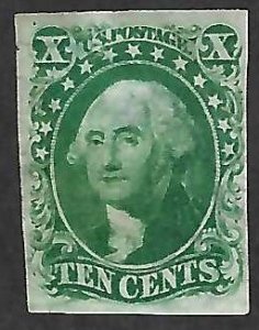US Scott #14 Used VF Cleaned APS Cert 2022