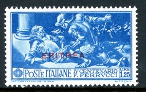 Italy 1930 Colony ERITREA Ferrucci 1.25 Lire Blue Scott #132 MNH T701