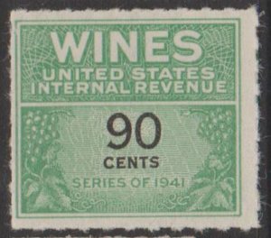 U.S. Scott #RE144 Wine Revenue Stamp - Mint NH Single