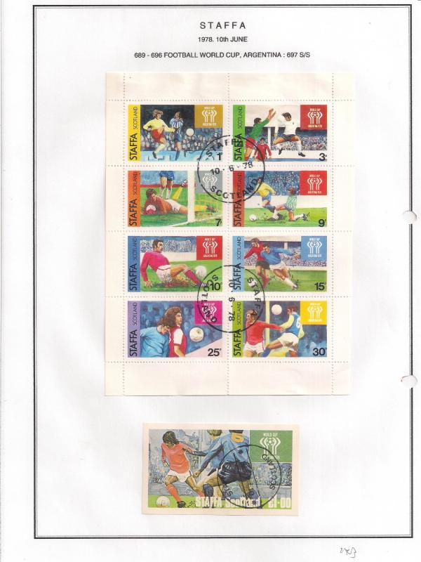 SCOTLAND - STAFFA - 1978 - World Cup, Argentina  - Perf 8v, Souv Sheets - U L H