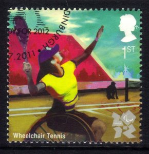 GB 2011 QE2 1st Olympic & Paralympics Wheelchair Tennis Ex Fdc SG 3200 ( H596 )