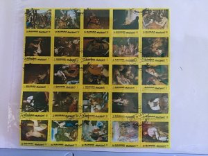 Manama Ajman State Classic Paintings  cancelled  stamps sheet  R27566