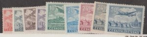 Czechoslovakia Scott #C19-C27 Stamp - Mint Set