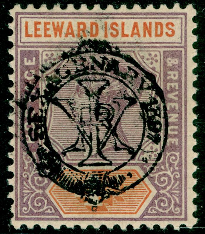 LEEWARD ISLANDS SG12, 4d dull mauve & orange, VLH MINT. Cat £55. 