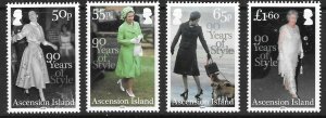 ASCENSION SG1245/8 2016 QUEEN'S 90th BIRTHDAY   MNH