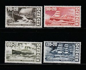 Denmark B49-B52 Set MNH Ships (B)