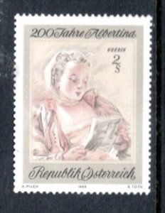 Austria: 852 MNH VF 200th Lady Reading - Francois Guerin