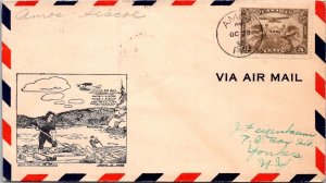 CANADA POSTAL HISTORY CACHET COVER COMM FIRST FLIGHT ADDR CANC AMOS YR'1930