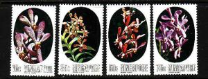 D2-Flowers-Orchids-Singapore-Sc#247-50-unused NH set-1976-