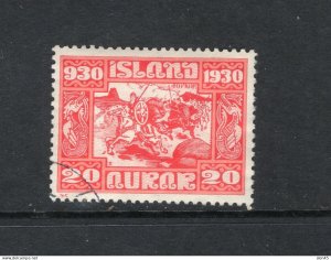 Iceland 1952 10 kr Key stamp Used 17423