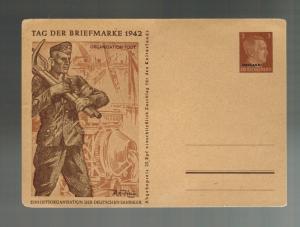 1942 Germany Postal Stationery postcard Stamp Day Mint Todt Organization