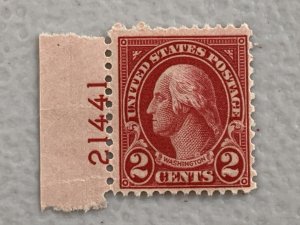 Scott 634, the 2¢ Wash Issue with plate number 21441 , MNH