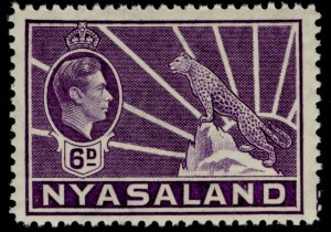 NYASALAND PROTECTORATE GVI SG136, 9d olive-bistre, NH MINT.